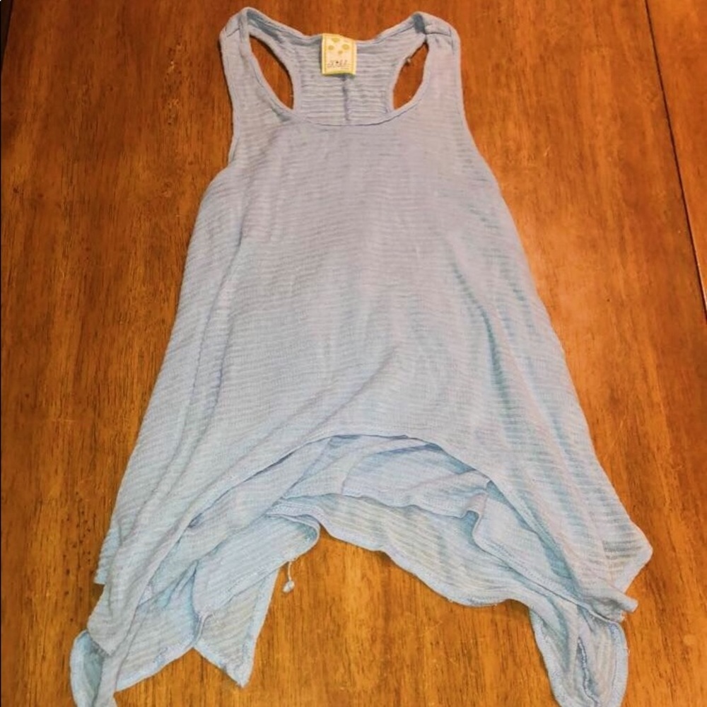 Girls Layered Blue Tank Top